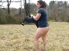 露出狂, Hd, 淫乱熟女, 裸, ヌード, 公共, 赤毛, ストリッピング