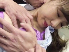 デカチン, デカパイ, フェラチオ, 茶髪の, バック, オフィス, ガリガリ, ティーン