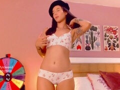 バイセクシャル, ラティーナ, オーガズム, 小柄, 魅力的, ガリガリ, ストッキング, オッパイの