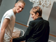 Stor kuk, Avsugning, Par, Mogen, Milf, Verklighet, Rysk, Stockings