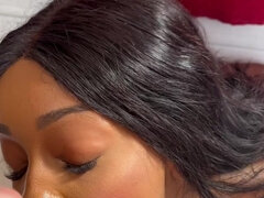 Amerikansk, Stor stjärt, Stora tuttar, Avsugning, Sperma shot, Massage, Fitta