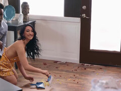 Anal, Stor rumpe, Svart, Utroskap, Par, Kjole, Feit, Fitte