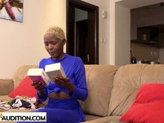 Shy African model fake casting screw