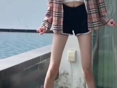 アジア人, 自家製, オナニー, 自然山雀, アウトドア, 公共, 一人, ティーン