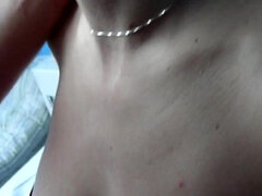 금발의, 가슴이 큰, 바람핀, 랑제리, 자연의 가슴, 면도된, 스타킹, 젖가슴