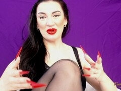 フェムドム, 淫乱熟女, 穴開きパンティ, ストッキング, ペニスバンド