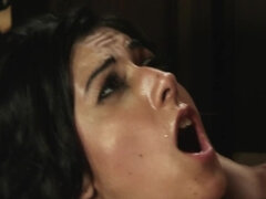 Anal, Svart, Brunette, Ansiktssperm, Gruppe, Trekant