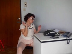 Americano, Nylon, Ufficio, Figa, Calze, Succhiando, Video di donne in gonna, Guardone