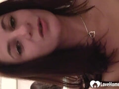 Amador amadora, Peitos grandes, Morena, Fêmea, Hd, Feito em casa, Solo chão