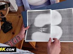 Baben, Stora tuttar, Avsugning, Brunett, Hardcore, Kontor, Tuttar