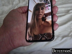 Brunette, Pik, Komme på ansigtet, Hd, Naturlige bryster, Lille kvinde, Pov, Mager