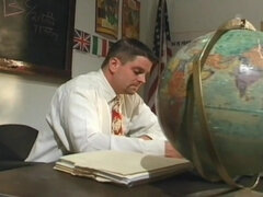 Asiat, Pik sutte, Brunette, Sædskud, Studerende, Lærer, Trekant, Bryster