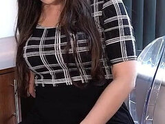 Rjavolaska, Ženska, Samozadovoljevanje, Milf, Hlačke, Muco, Krilo, Solo