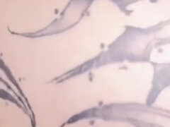 素人, アナル, 茶髪の, ダブル開発, 淫乱熟女, オージー, タトゥー, 三人