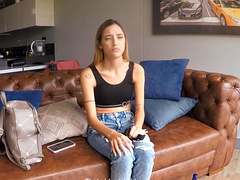 Amateur, Grosse bite, Sucer une bite, Tir de sperme, Hard, Fille latino, Maigrichonne, Nénés