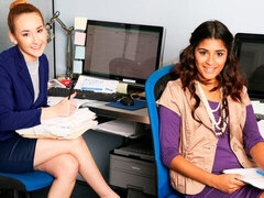 ブロンド, 茶髪の, バック, フォアサム, ハードコア, ヒール, オフィス, スカート