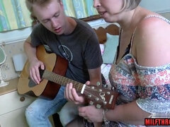 Horny Granny Wanna Fuck Young Guitar Player