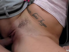 En levrette, Femelle, Hard, Embrassement, Cuir, Naturelle, De plein air, Chatte