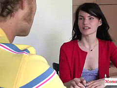 쿠거, 사정 샷, 유연한, 수음, 나이든, 계모, 청소년, 쓰리섬