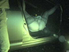 Parking Lot Gangbang Filmed with Nightshot Cam