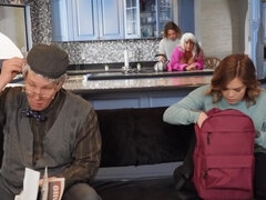 Tekintélyes didik, Szőke, Cumizás, Pár, Sarokkal való, Hatalmas, Konyha, Nuni