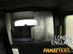 British blonde amateur POV fucks hard in taxi with fake taxi driver