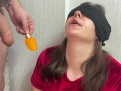 Stepmom's Deep Throat Ice Cream Game - Swallowing Huge Cum Load