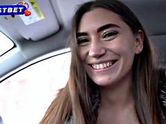 Babe, Kukk suging, Bil, Hardcore, Hd, Synsvinkel, Offentlig