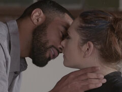 Noire, Sucer une bite, Tir de sperme, Queue, Interracial, Seins naturels, Pov, Nénés