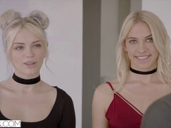 Bionda, Pompino, Da dietro, Sega, Baciando, Magra, Ragazza, Terzetto