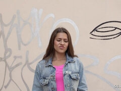 18 jaar, Pijpbeurt, Sperma shot, Lul, Duits, Hardcore, Nylonstof, Tieten likken