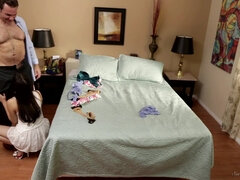 Pompino, Brunetta, Tettona, Gola profonda, Tette naturali, Figa, Grezzo, Tette