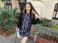 Verga grande, Estilo perrito, Vestido, Pequeña, Flaco, Adolescente, Tetas, Vibrador