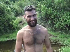 Långt ner i halsen, Snopp, Homosexuell, Handjobb, Utomhus, Spansk, Tatuering, Trekant