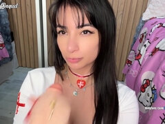 Roleplay Sexy Latina Nurse Blowjob Cum Shower Stress Relief Treatment