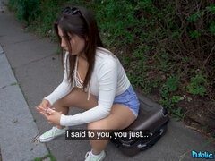 Obciąganie, Brunetka, Wytrysk, Kutas, Hardcore, Orgazm, Punkt widzenia, Publiczny