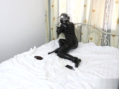 Latex Asian Selfbondage Breathplay 3