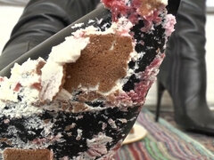 Ερασιτέχνης, Μελαχροινή, Ευρωπαίος, Γερμανός, Τακούνια, Δέρμα, Ώριμη γυναίκα, Κάπνισμα