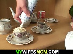 美人, ブロンド, フェラチオ, エロ熟女, イマラチオ, 淫乱熟女, 母, 義母