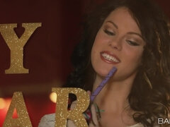 Blondin, Avsugning, Brunett, Par, Flickvän, Slick, Fitta, Kort hår