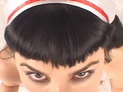 Cumizás, Gesztenyebarna, Szájba élvezés, Női, Kézimunka, Ápoló, Nézőpont, Régebbi évjáratú pornó