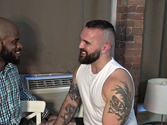 Svart, Avsugning, Creampie, Sperma shot, Ebenholts, Hardcore, Mellanrasig, Muskel