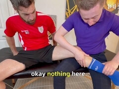 Soccer player gets a steamy massage and ends up getting drilled by his masseur