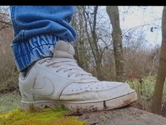 Amateur, Europeo, Fetiche de pies, Al aire libre, Solo