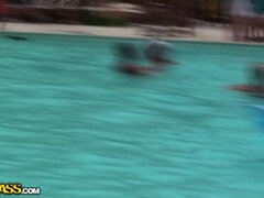 Pláž, Blondína, Brunetka, Lesbické, Výprask, Tetovanie