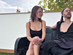 ANAL CREAMPIE at her first scene. Yes, Nahira is real!