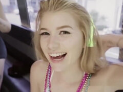 Stranded teen 18+ Fucking Host In Party Bus