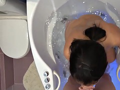 デカチン, 黒人, イく瞬間, 黒人, 彼女, シャワー, フェラする, ティーン