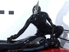 Enthousiasteling, Bondage discipline sadomasochisme, Pijpbeurt, Stel, Fetisj, Latex, Latijnse vrouw, Mexicaans