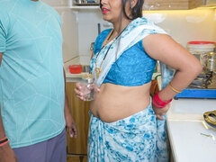 Neighbor Stepaunty Took Out Sperm From My Lund in a Box for Her Stepdaughter, She Gave Me Sexy Blowjob in Saree